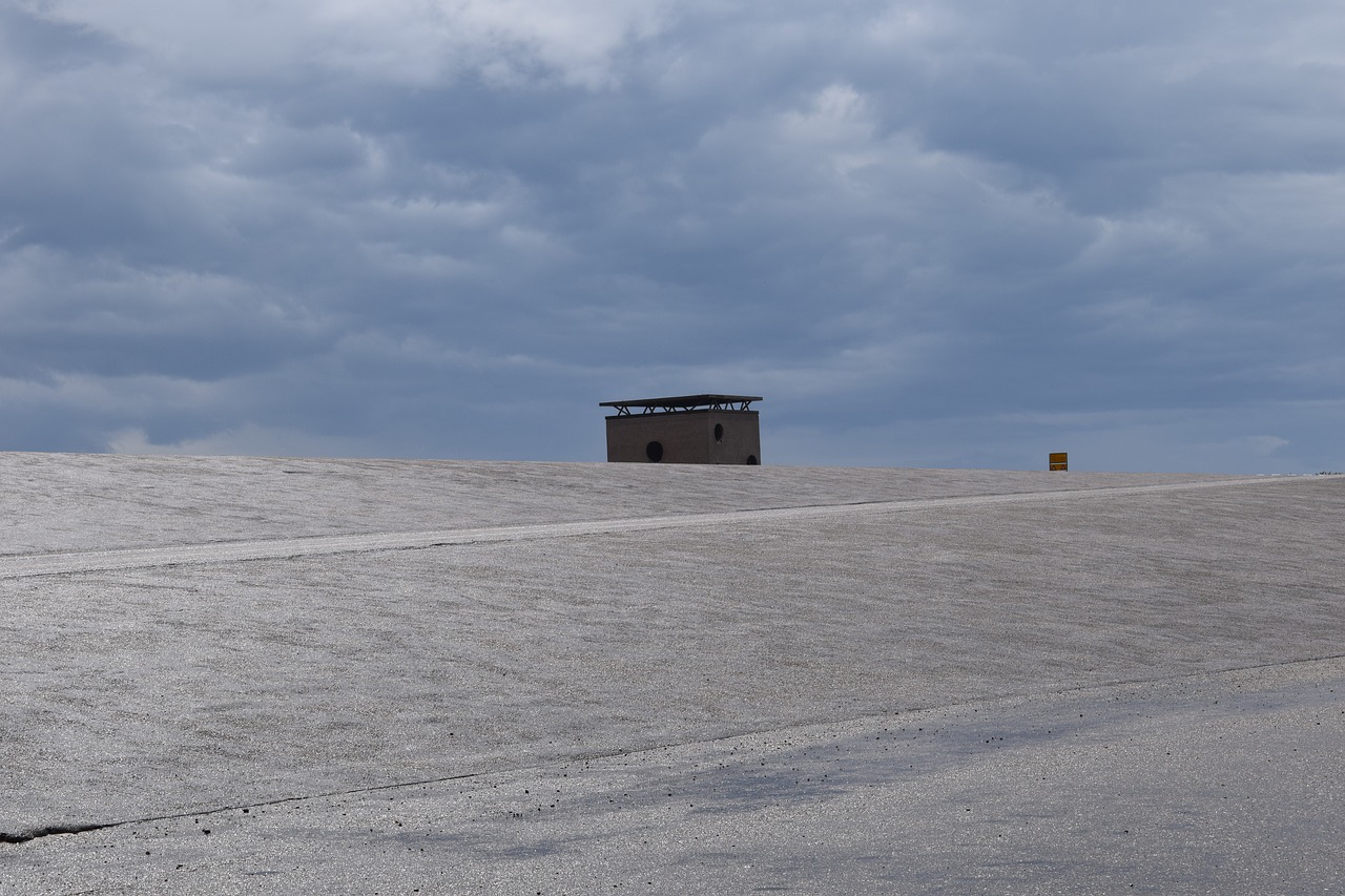 Image - dike road architecture sky clouds