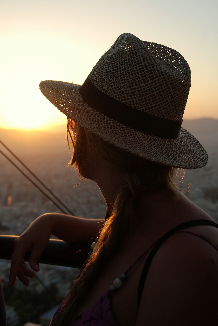 Image - athens sunset greece people girl