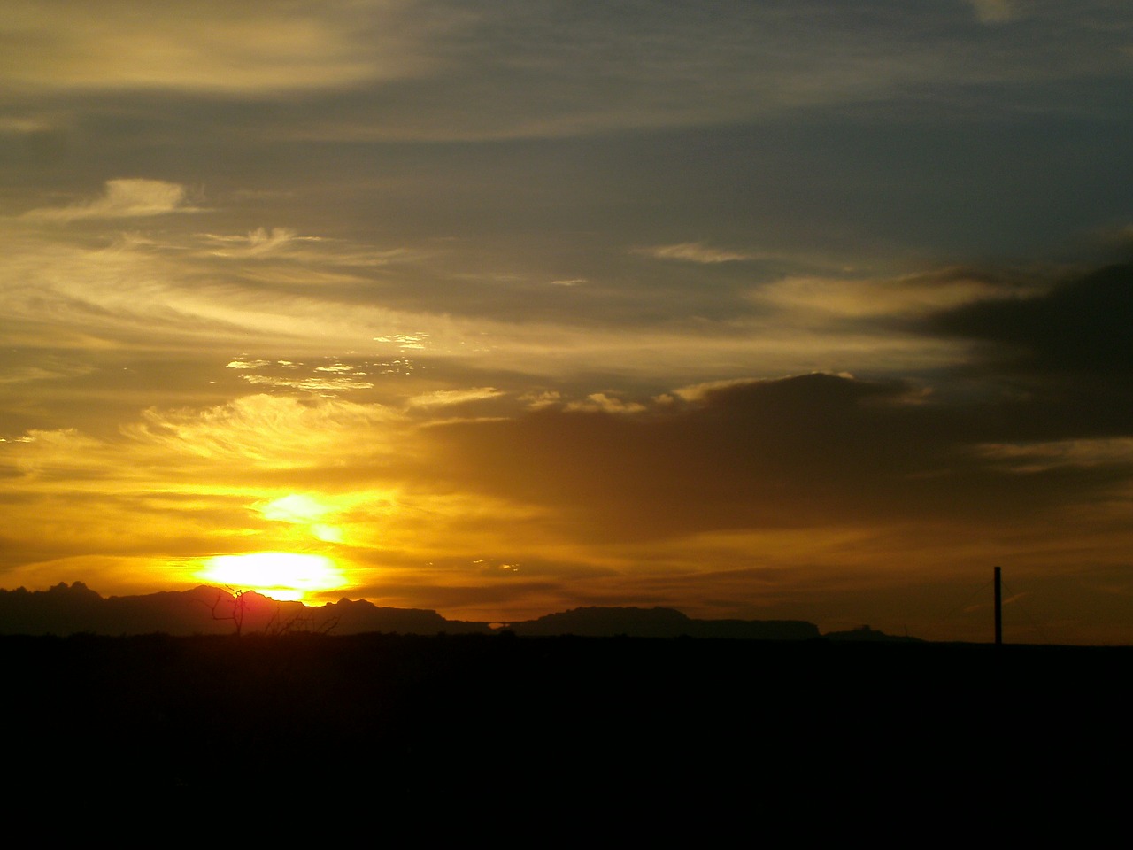 Image - sunrise yellow sky sun arizona