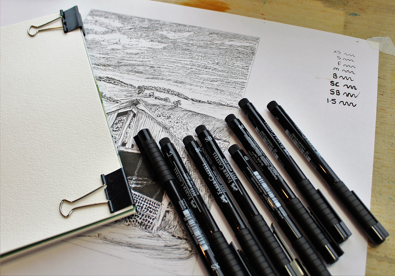 Image - ink pens sketch sketchbook drawing