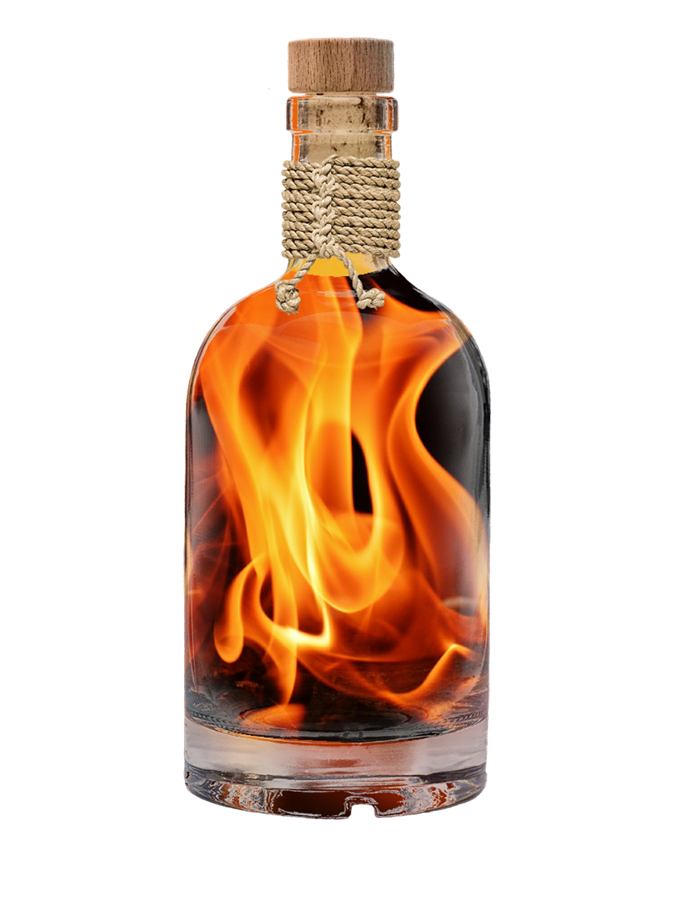 Image - flame embers bottle fiery fire hot