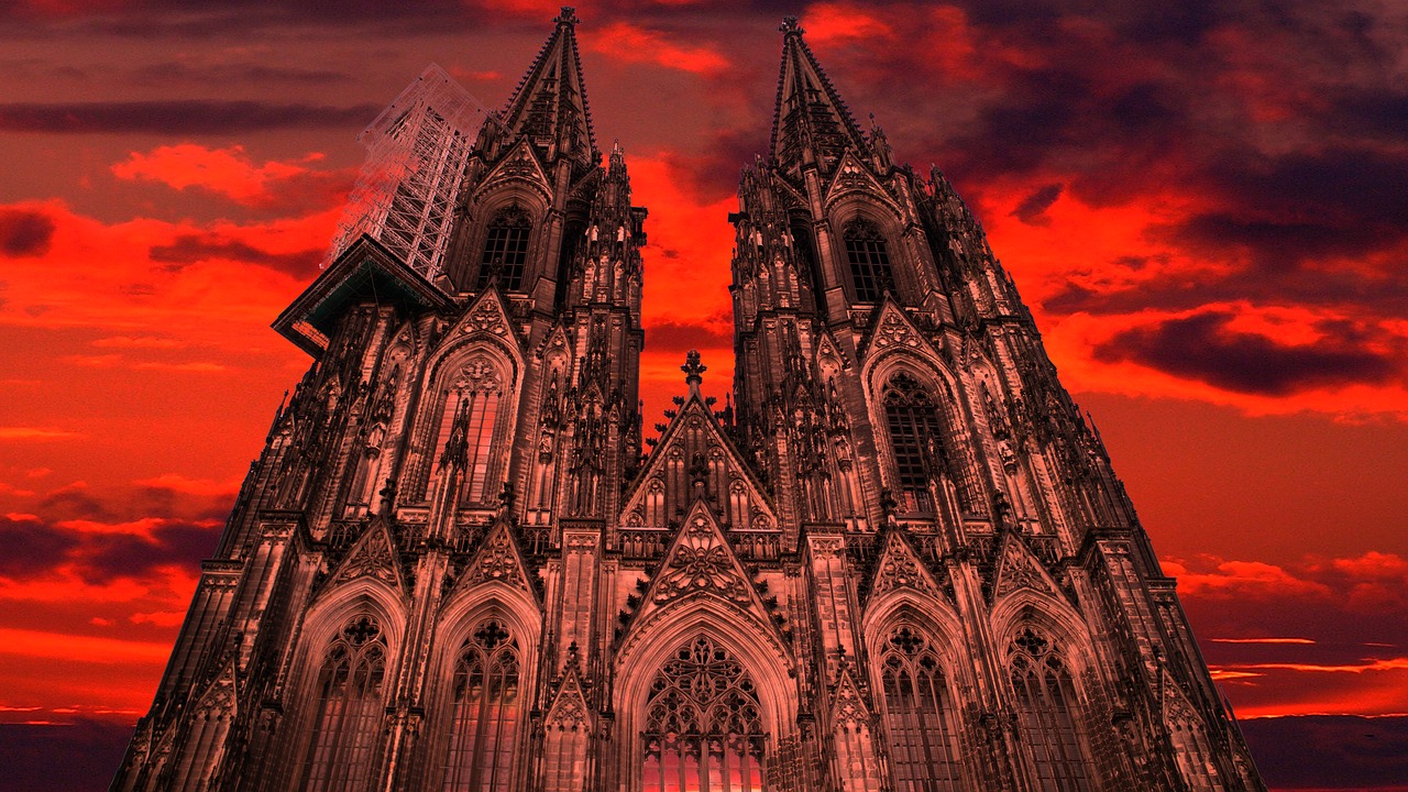 Image - cologne dom red church sky