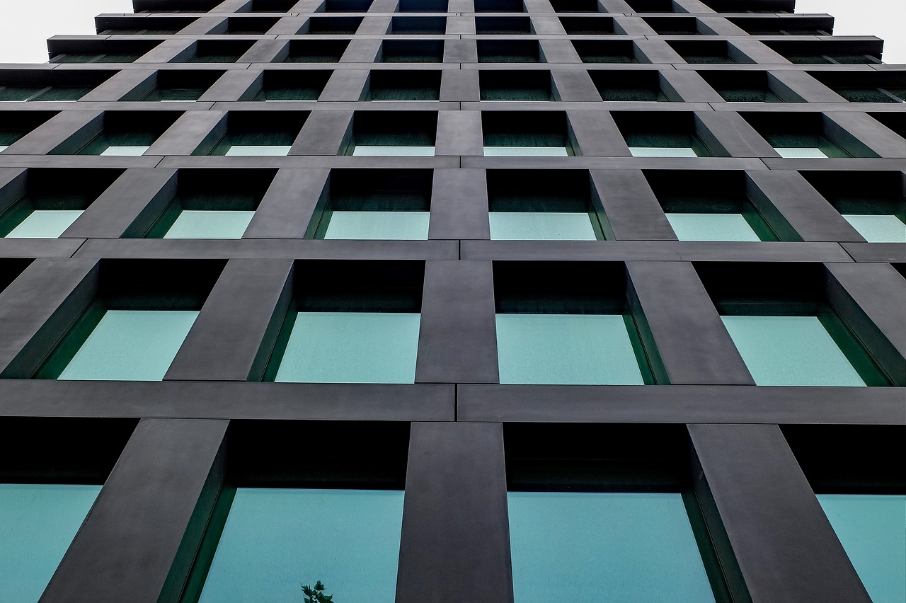 Image - building facade glass green modern