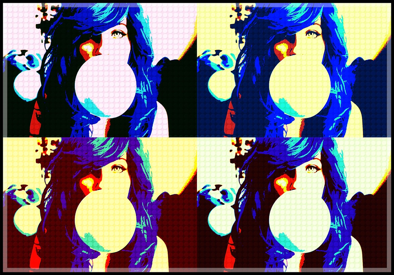 Image - pop art edit girl bubble gum