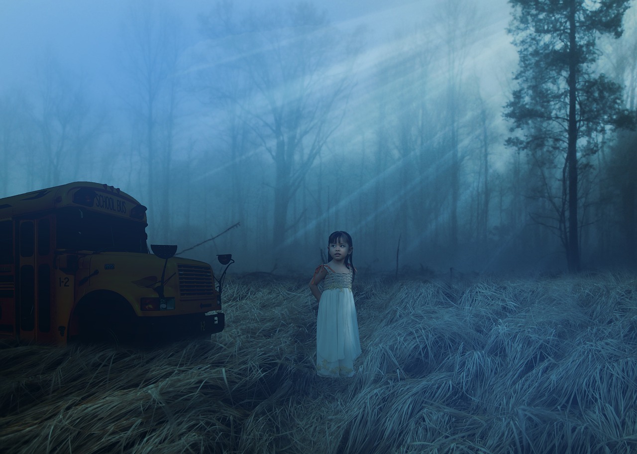 Image - horror school bus alone