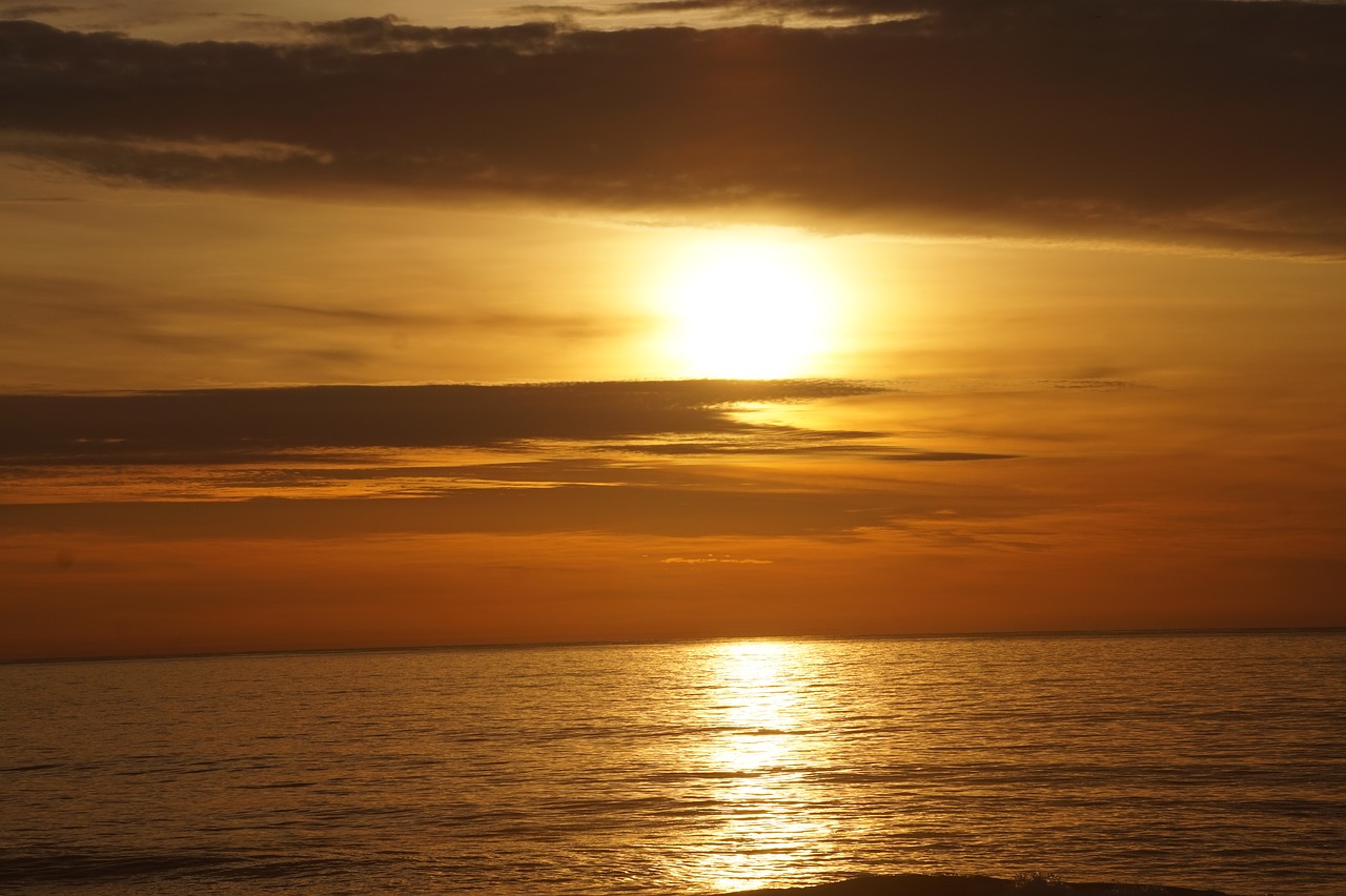 Image - sunset beach new jersey sky