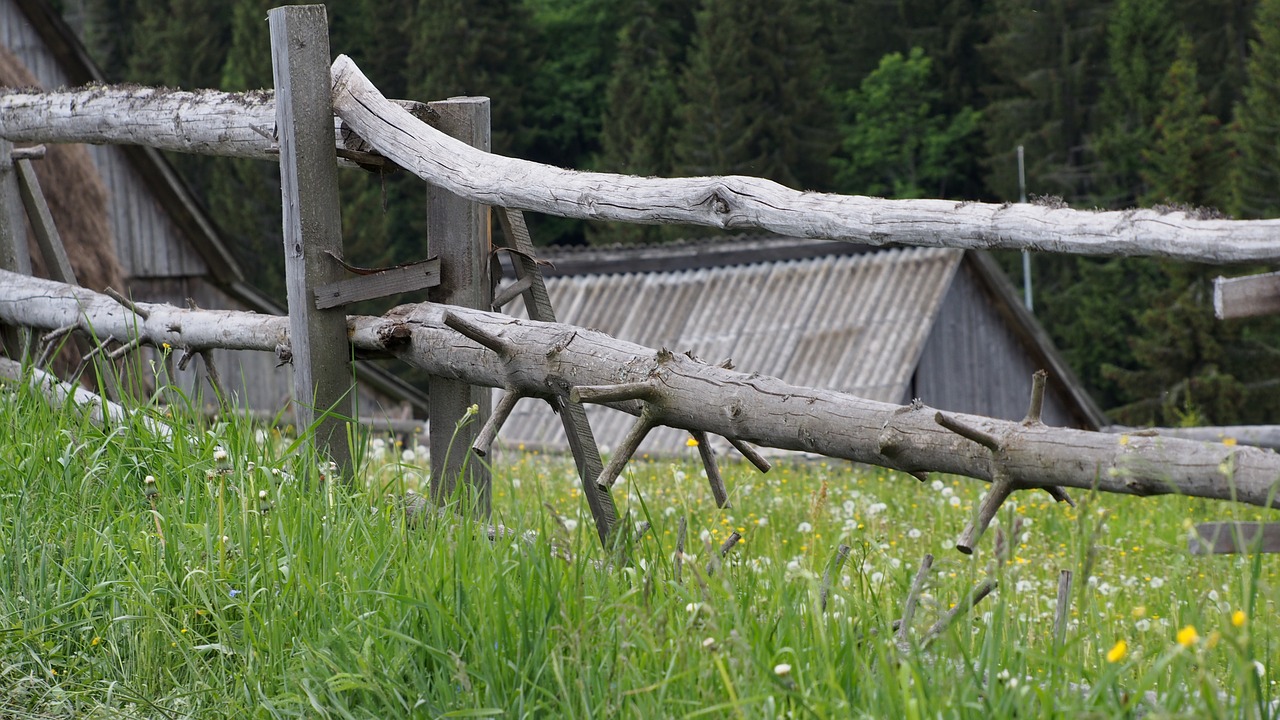 Image - fence wooden fence spikes country