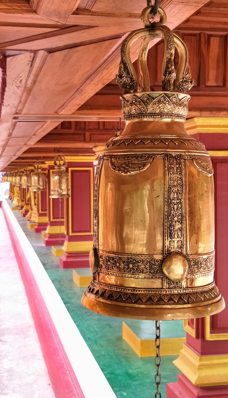 Image - buddhist ornate bells temple