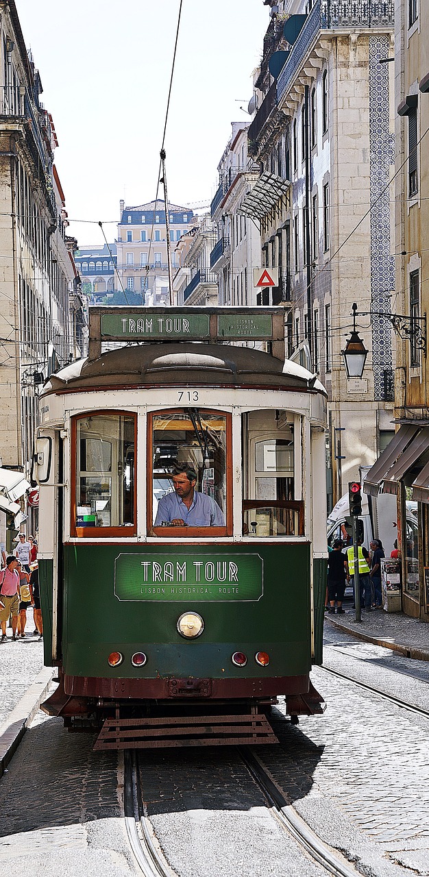 Image - lisbon tram vintage street