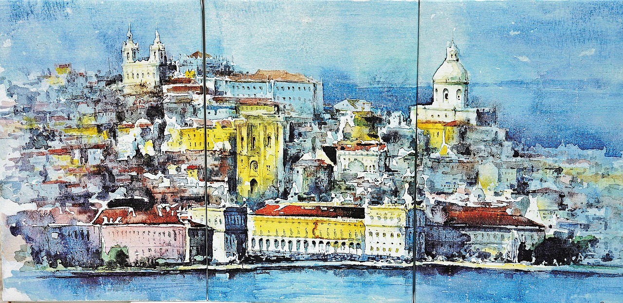 Image - lisbon painting drawing 3 piece