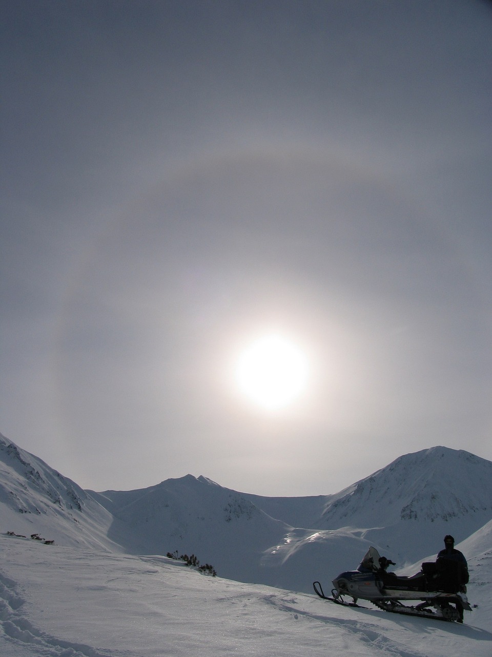 Image - mountains volcano halo sun