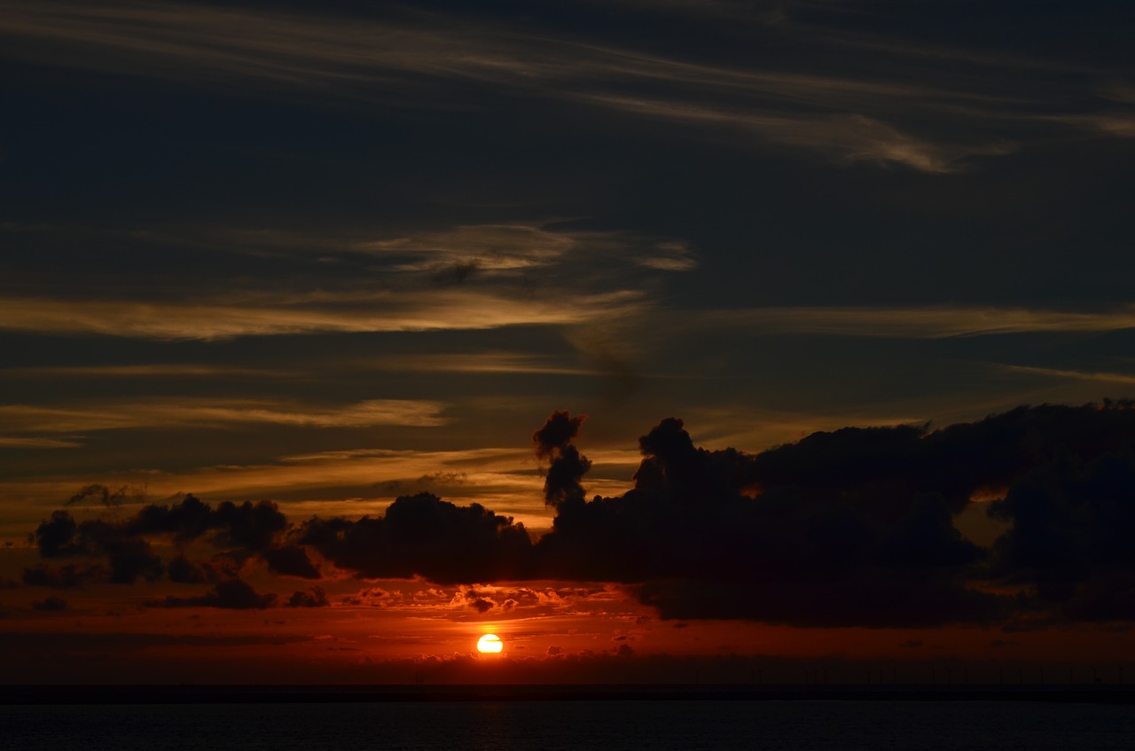 Image - sunset lighting mood borkum