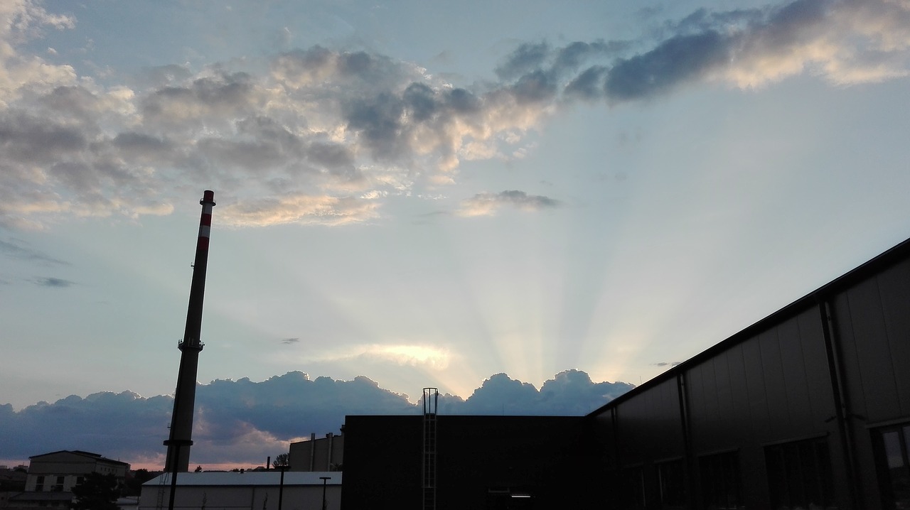 Image - heaven sky sun clouds chimney