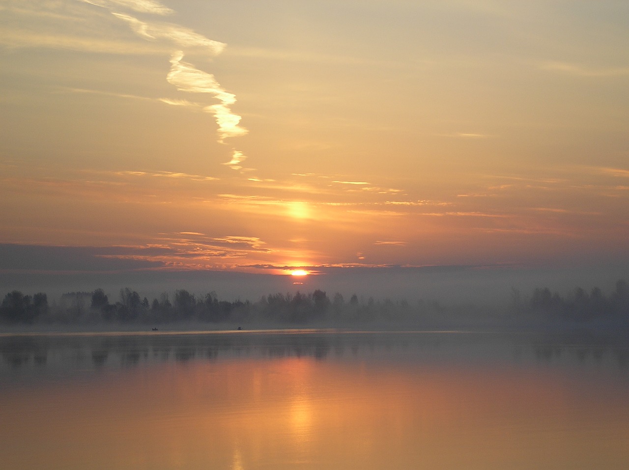 Image - dawn river morning sky beach