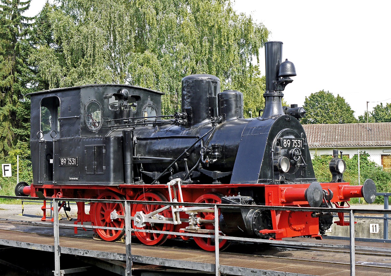 Image - steam locomotive a museum exhibit