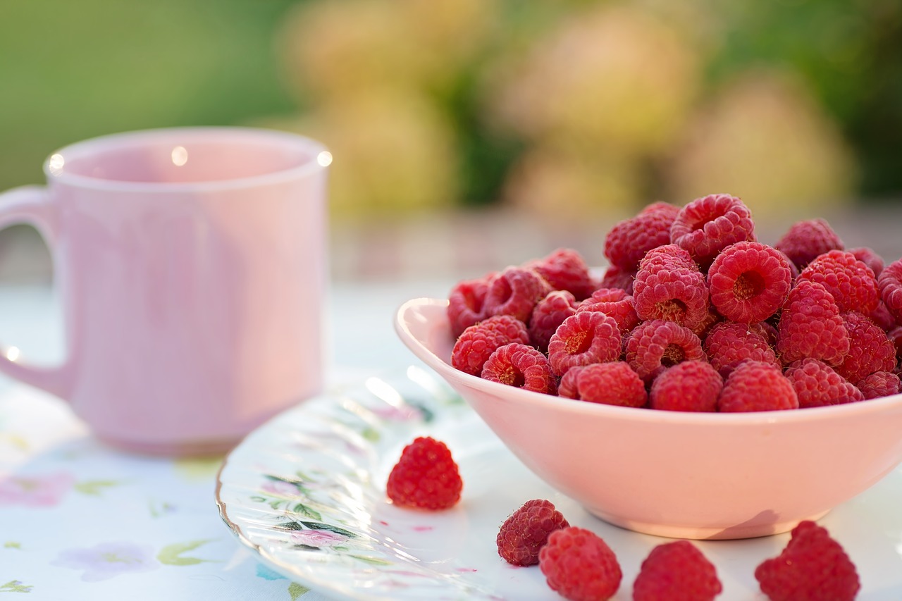 Image - raspberries breakfast summer fruit