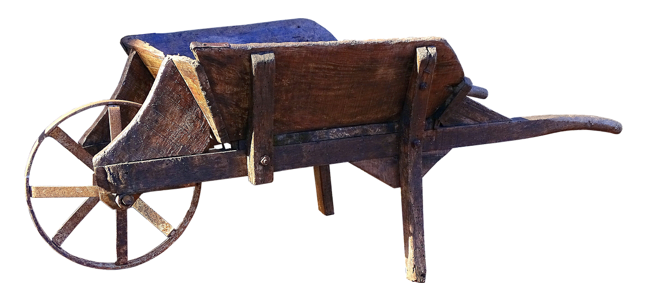 Image - wheelbarrow old wooden cart cart