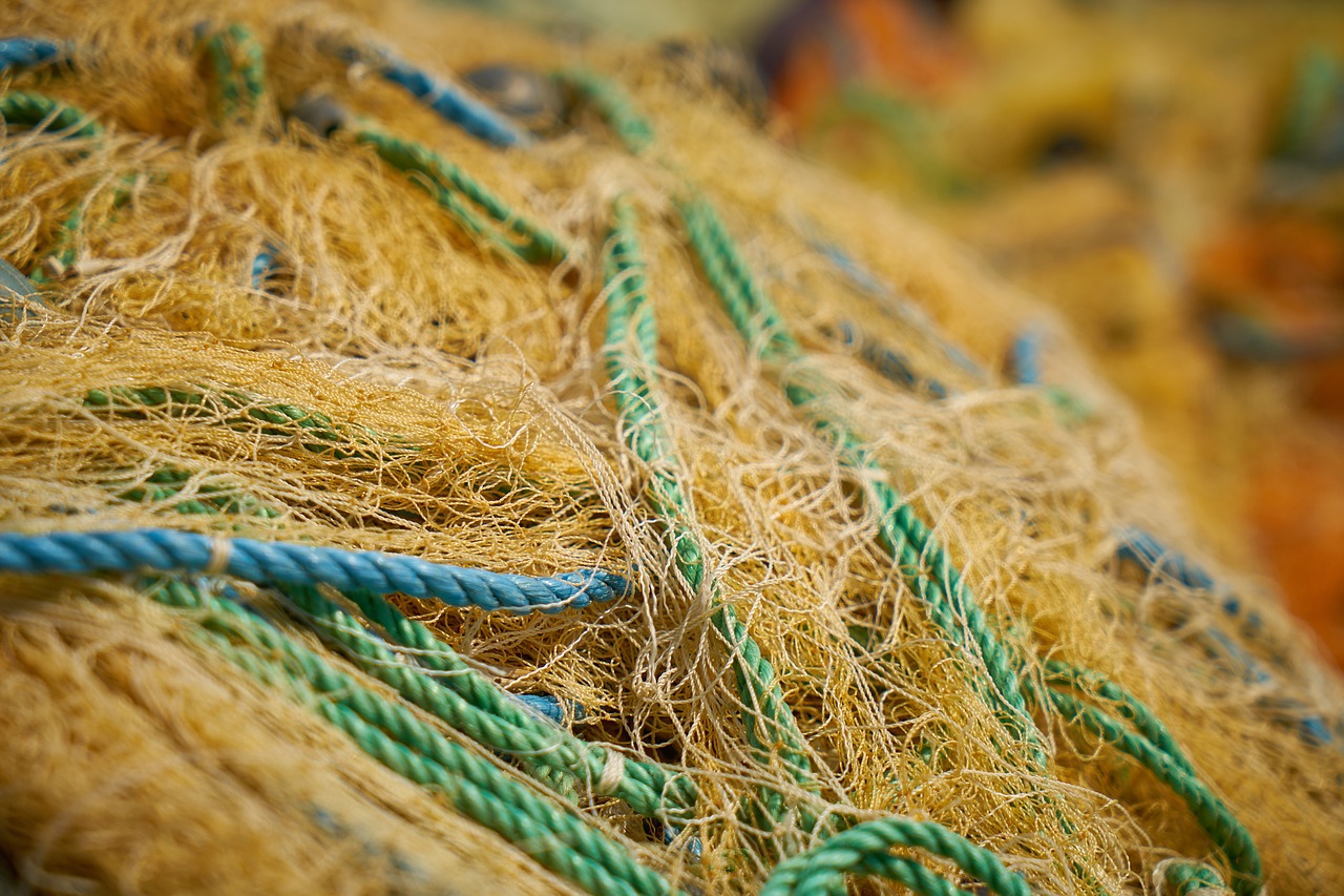 Image - network yellow fishing net fishing