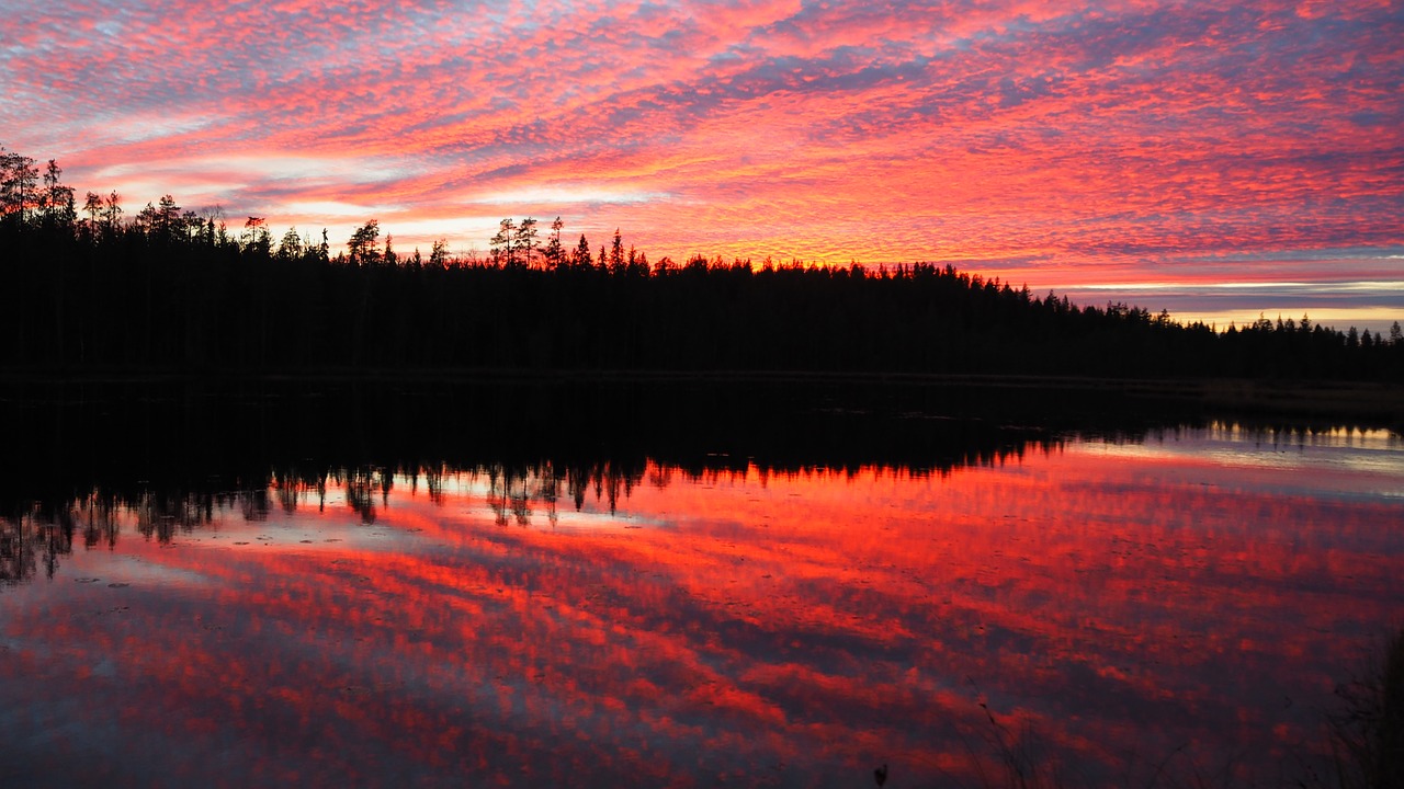 Image - sunset autumn finnish