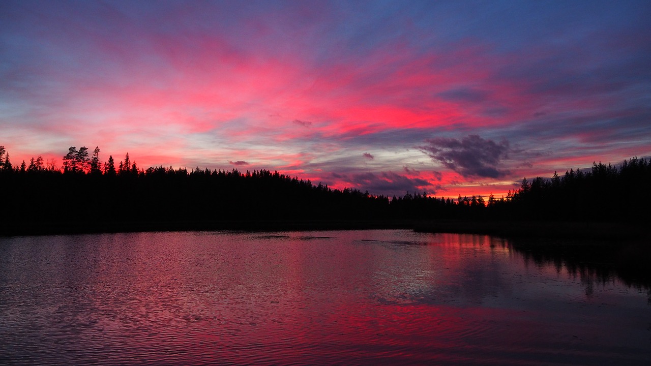 Image - sunset in the evening finnish sky