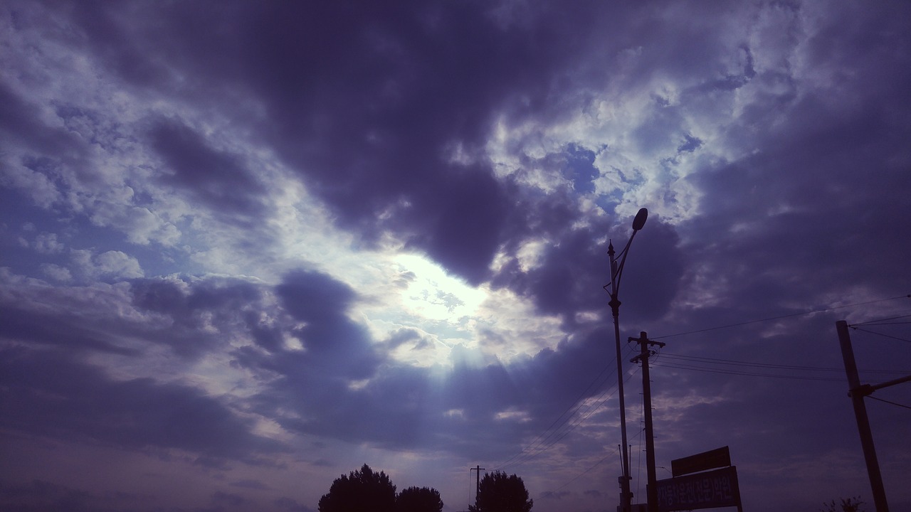 Image - cloud sky in the evening glow