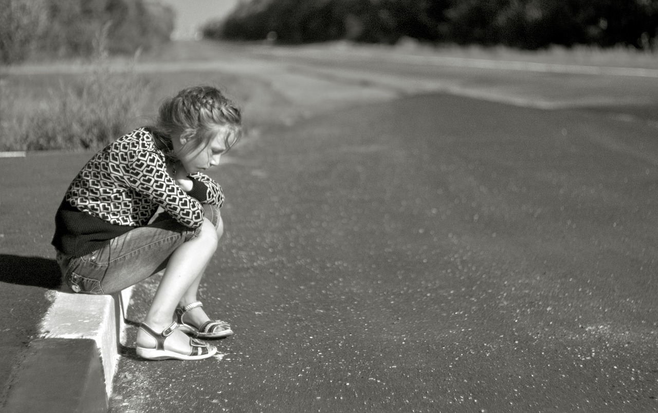 Image - girl road loneliness