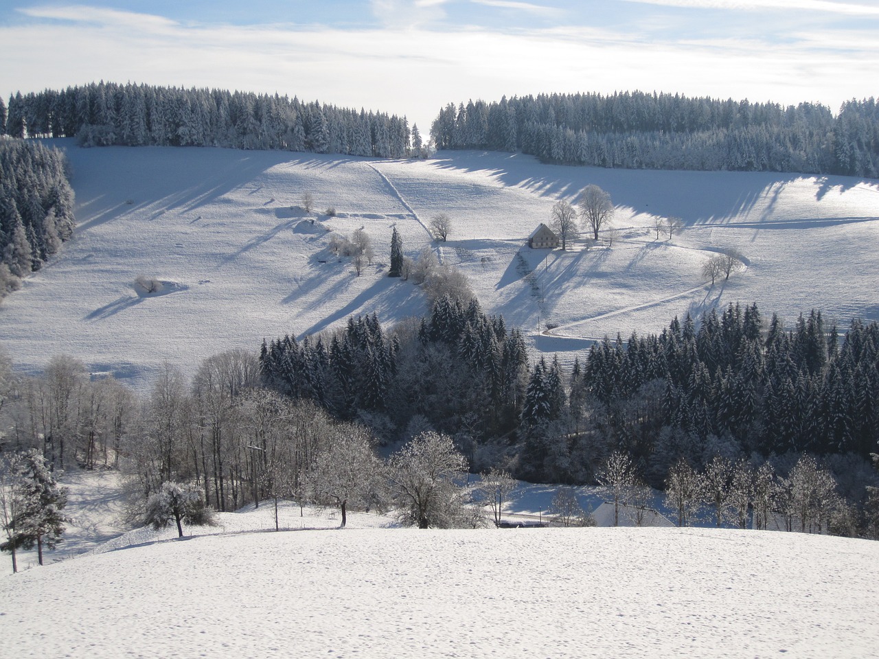 Image - winter snow landscape snow panorama