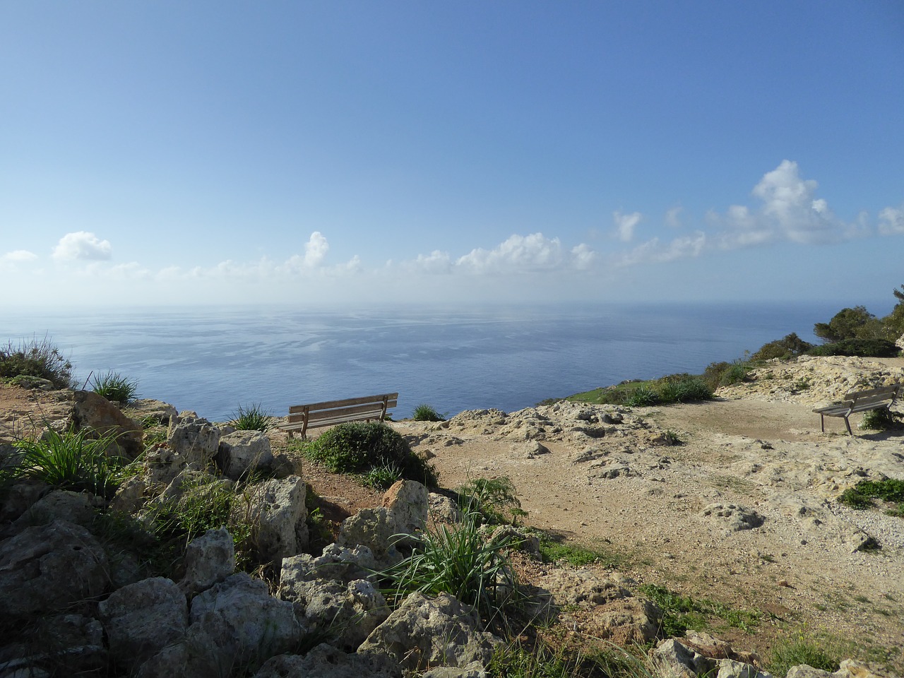 Image - malta bank rest coast sea travel