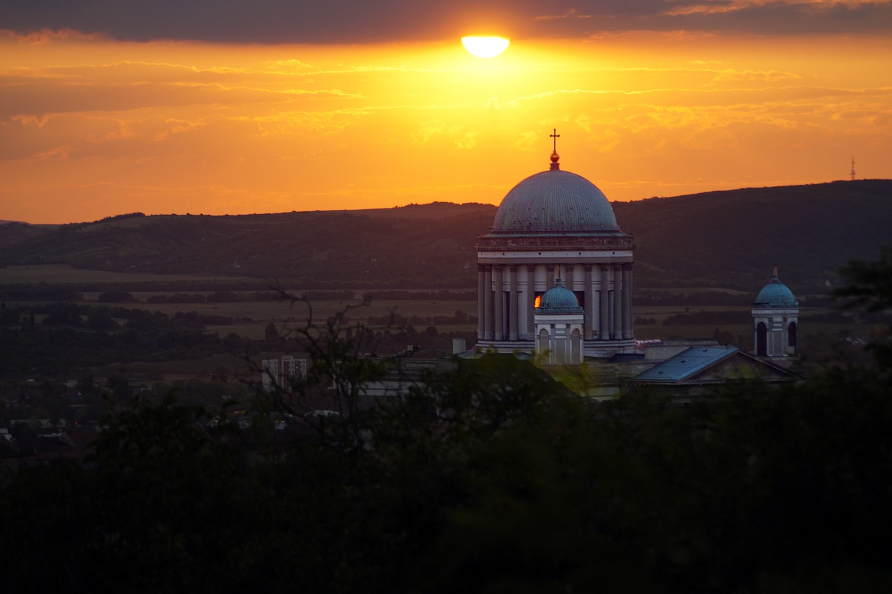 Image - esztergom basilica sunset cathedral