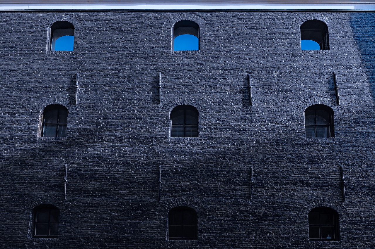 Image - building facade abstract wall dark