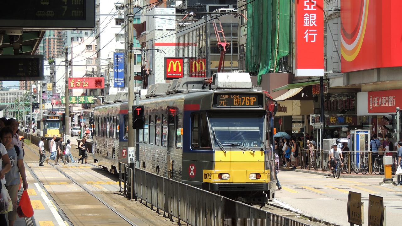 Image - hongkong railway tram hong kong