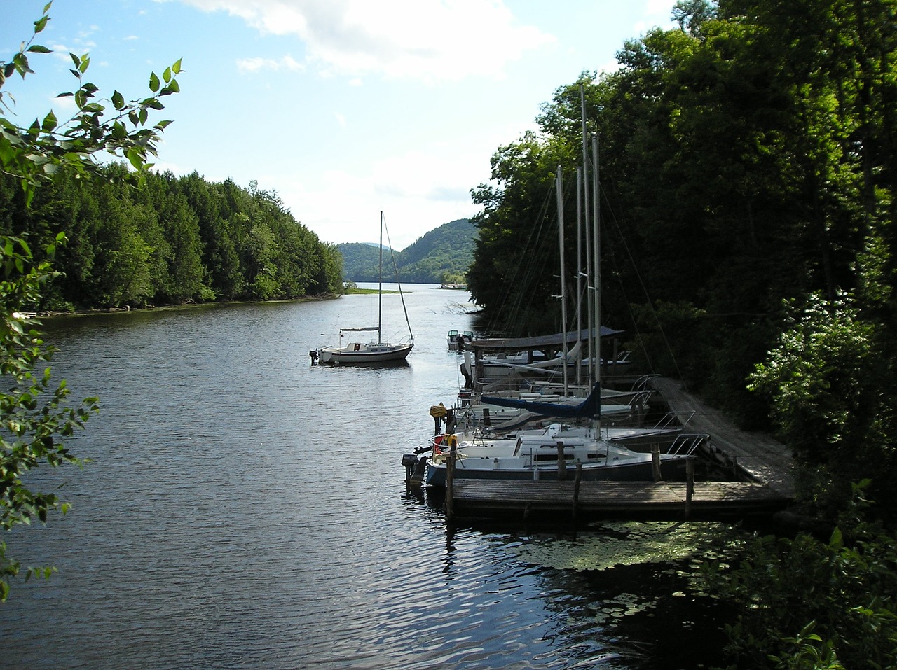 Image - boats docks nature channel water