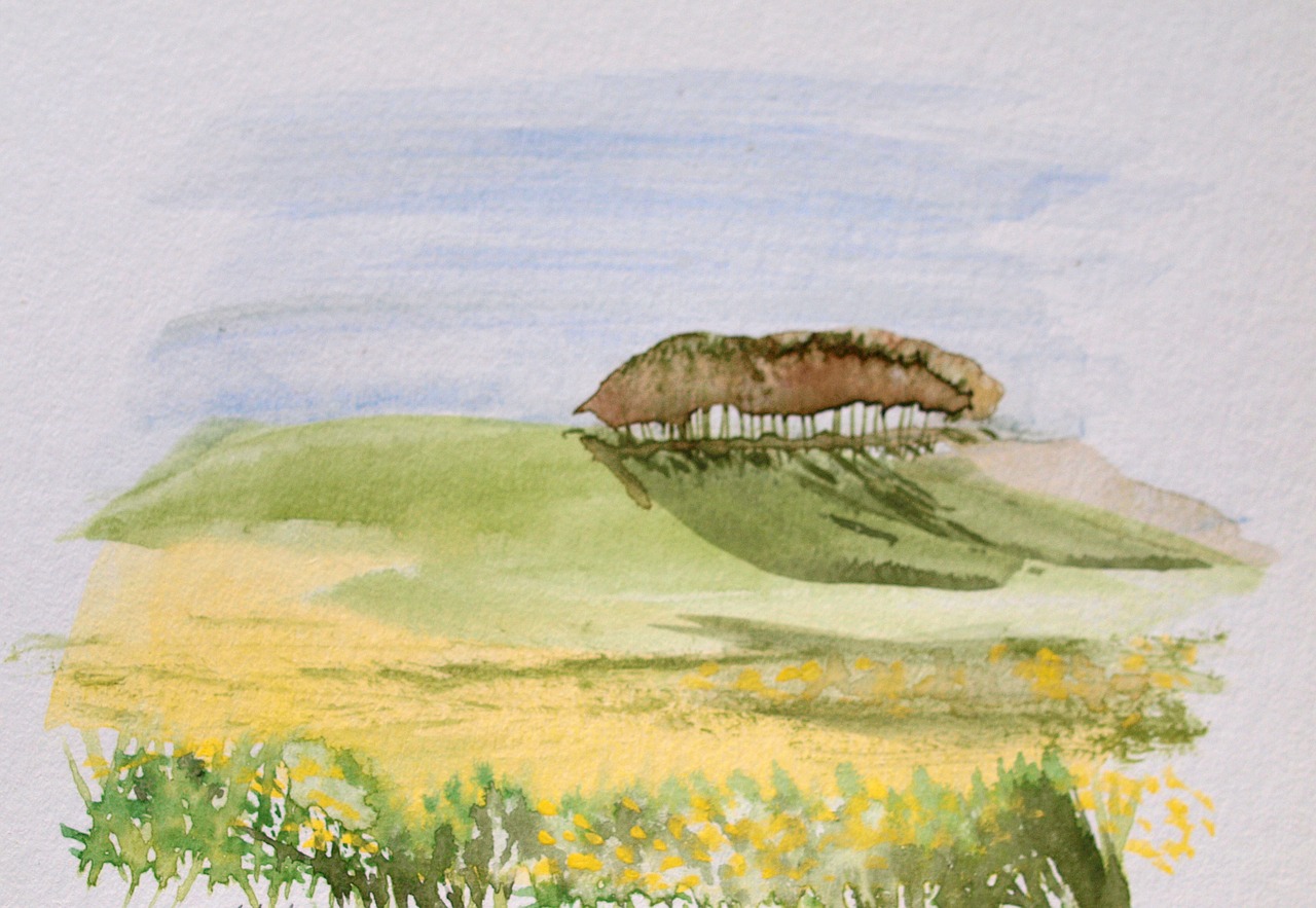 Image - watercolour landscape card painting