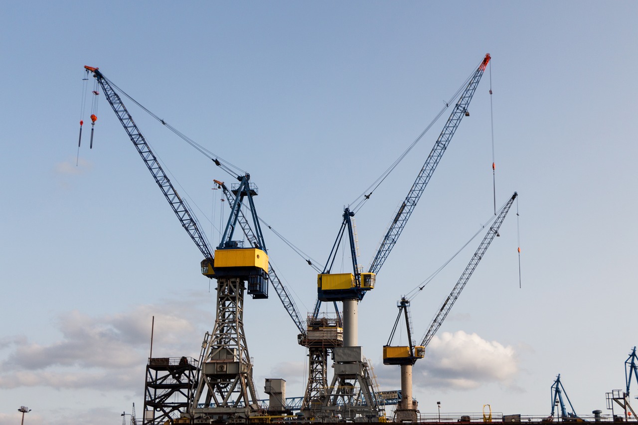 Image - hamburg port cranes hanseatic