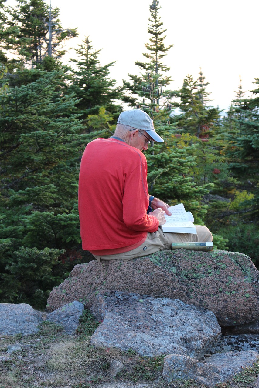 Image - man reading elderly person people