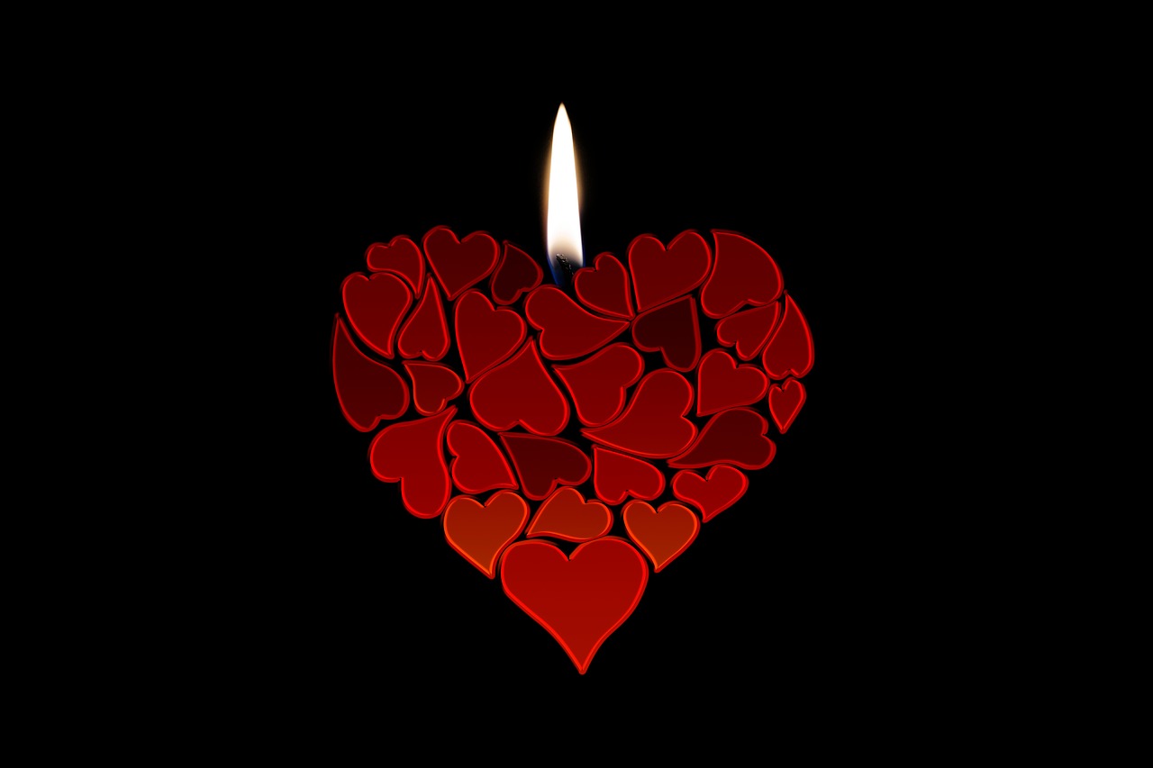 Image - candle heart love luck abstract