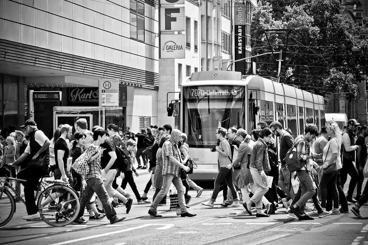 Image - road tram city traffic downtown