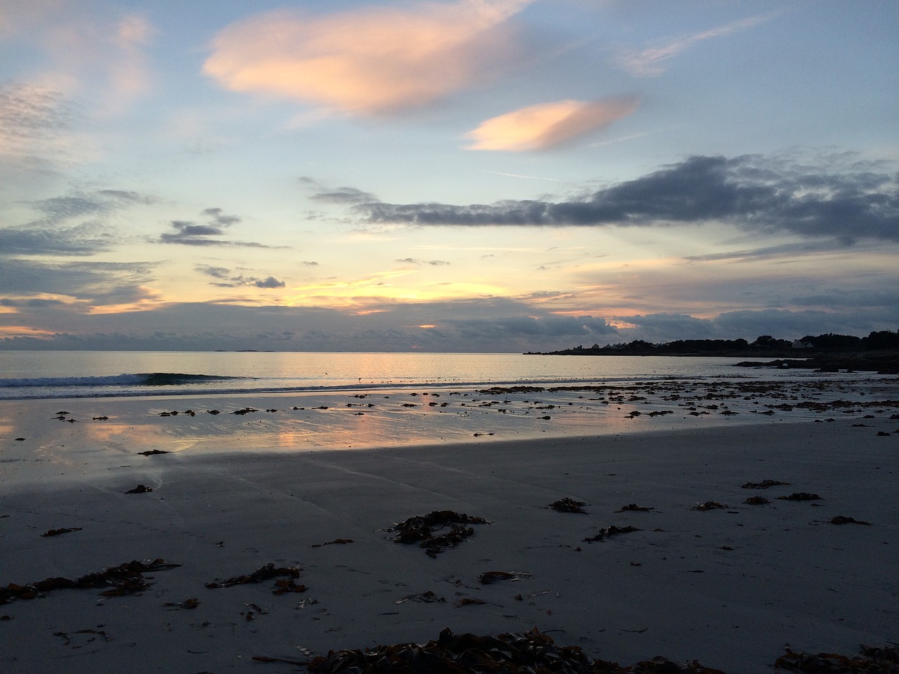 Image - sea sky light evening cloud