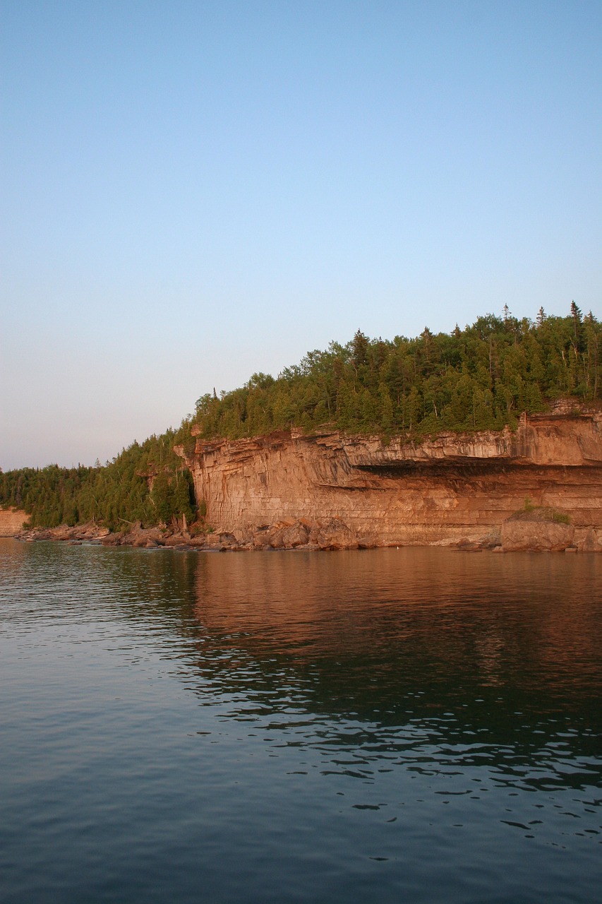 Image - coast cliff rocks shore lake