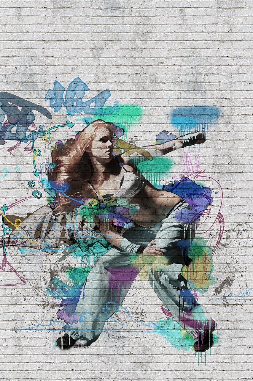 Image - graffiti dancing girl street urban