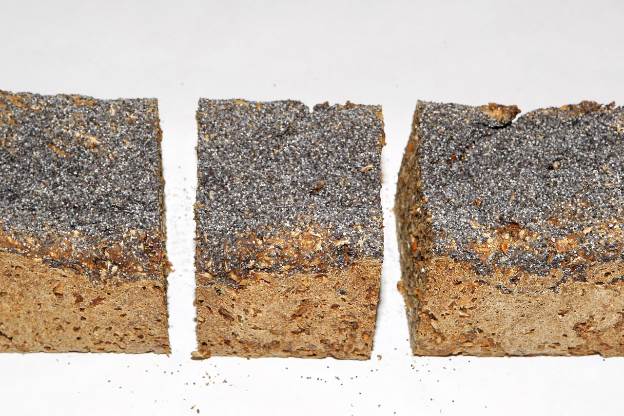 Image - rye bread blue poppy seeds food