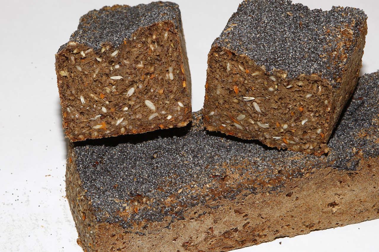 Image - rye bread blue poppy seeds food