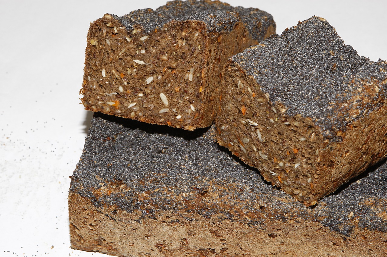 Image - rye bread blue poppy seeds food