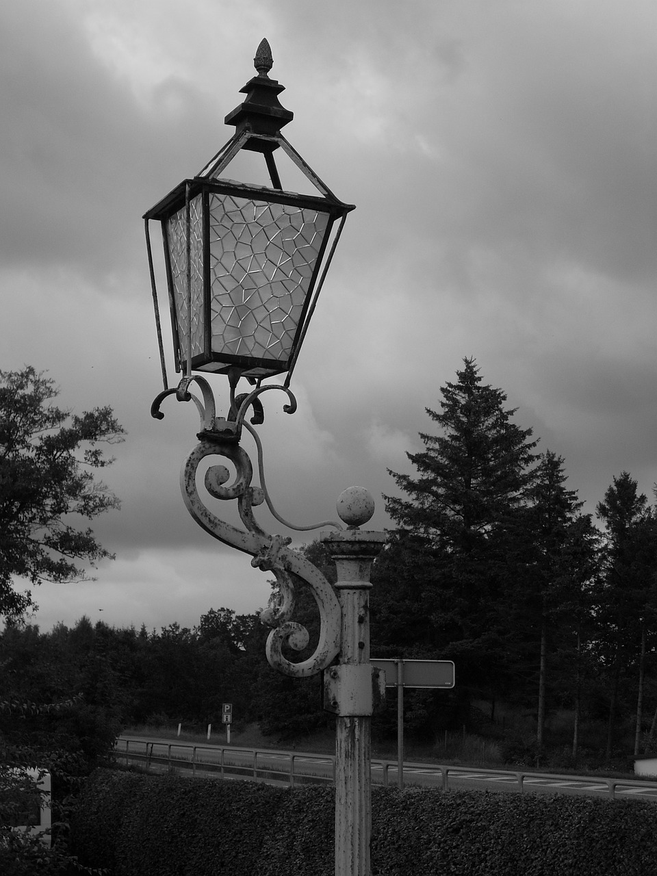 Image - street lamp grayscale denmark