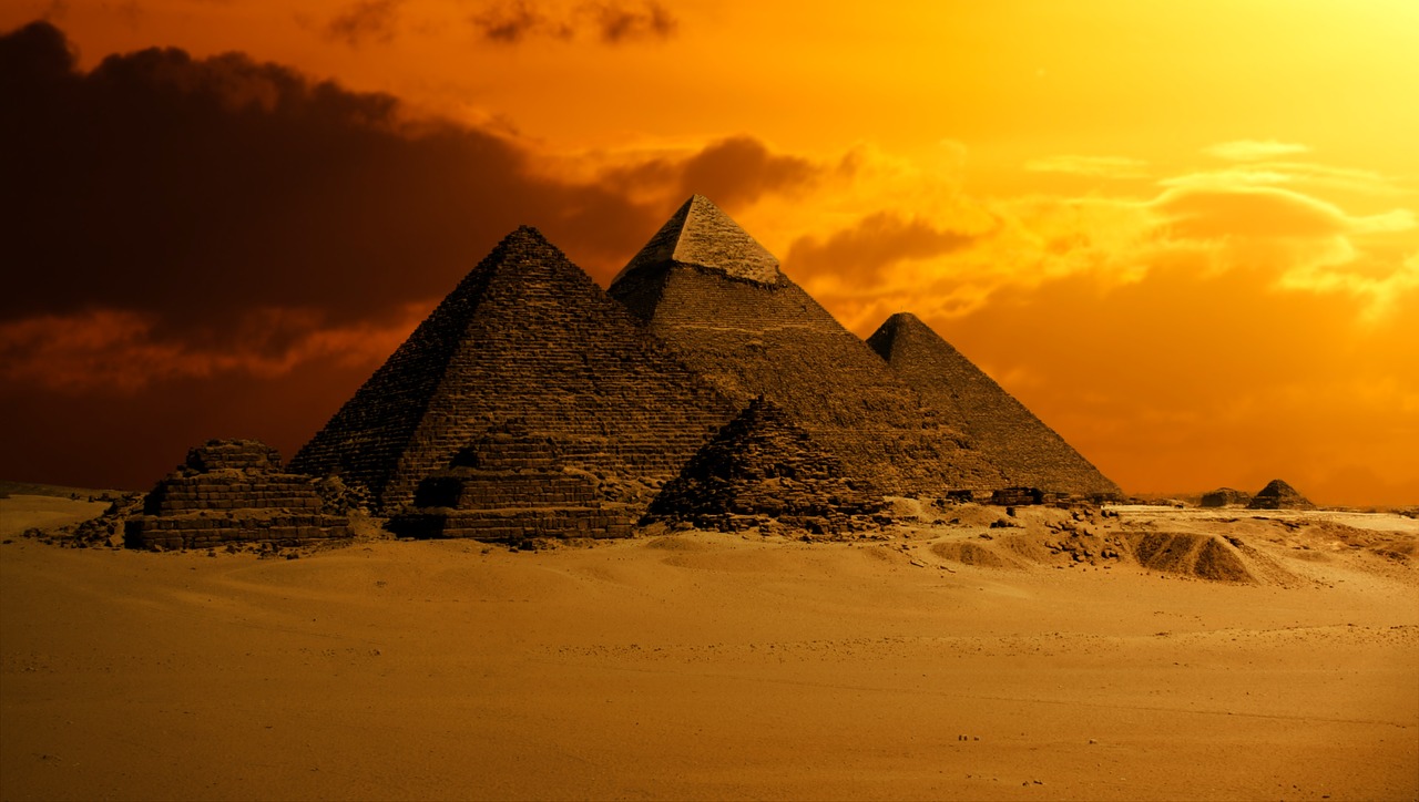 Image - pyramid sky desert ancient egypt