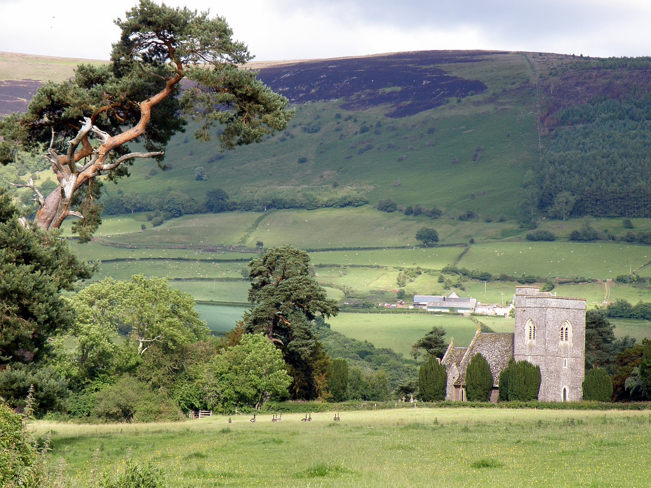 Image - landscape church wales nature