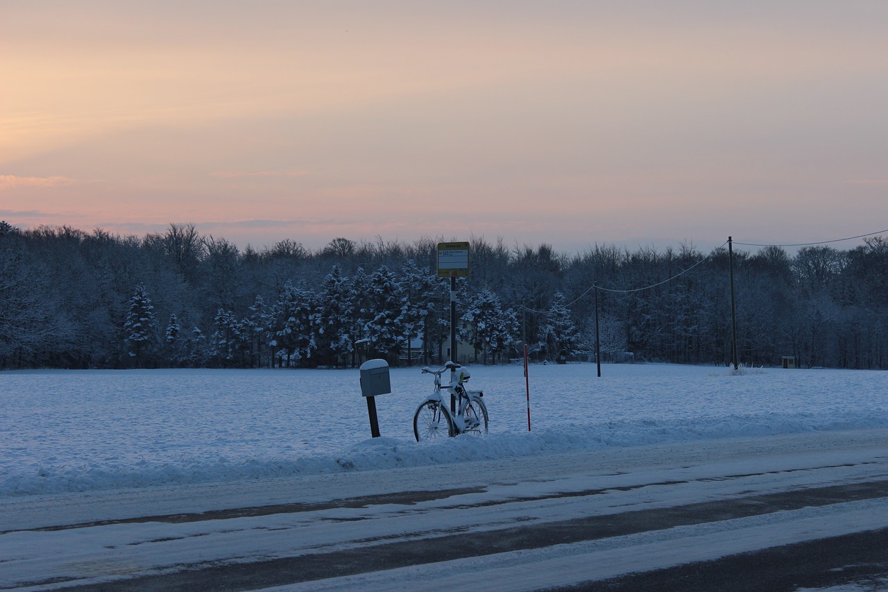 Image - winter cycle bus stop