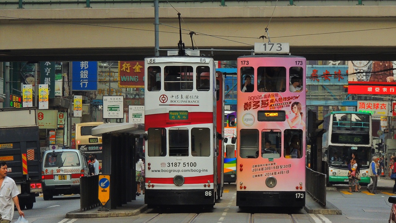 Image - hongkong tram asia hong kong