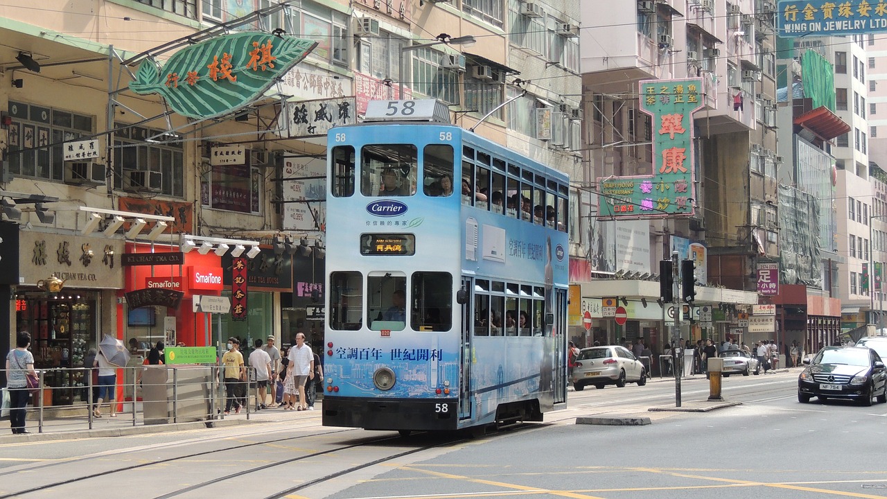 Image - hongkong tram asia hong kong