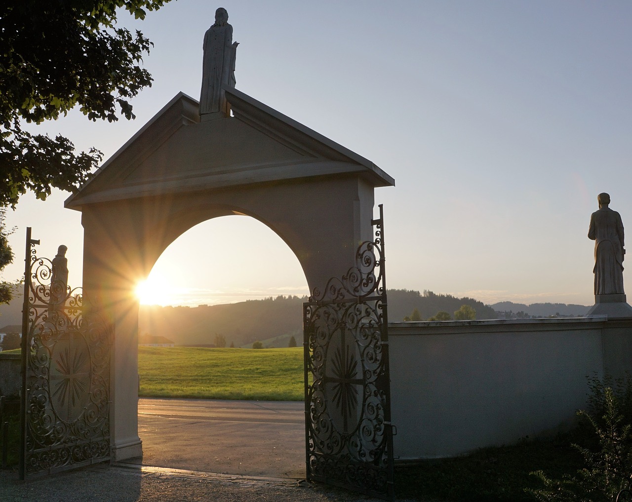 Image - cemetery einsiedeln summer